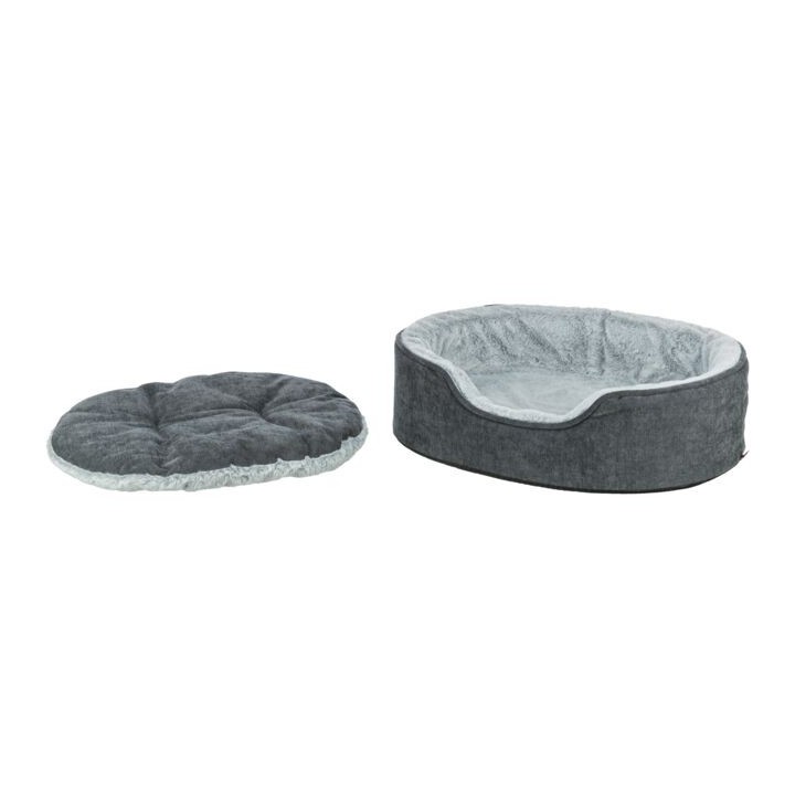 Trixie Vital Bett Lino Soft oval - grau/hellgrau - 83 × 67 cm