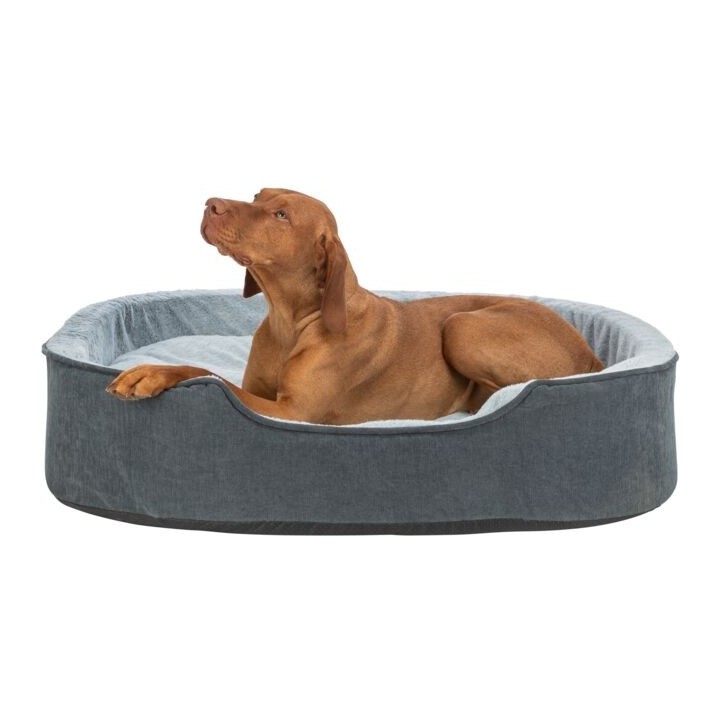 Trixie Vital Bett Lino Soft oval - grau/hellgrau - 110 × 92 cm