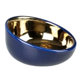 Duvoplus Futternapf Stone Obliq - blau/gold - 150ml - 13x135x7cm