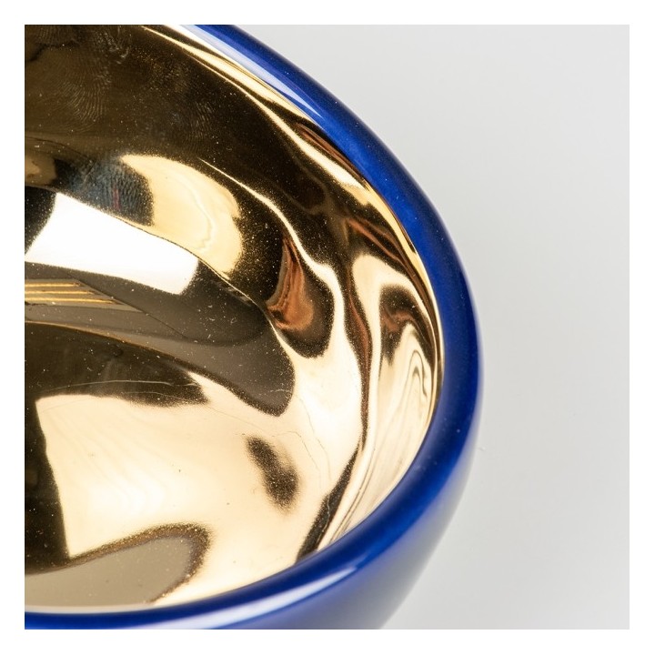Duvoplus Futternapf Stone Obliq - blau/gold - 340ml - 15x15x8cm