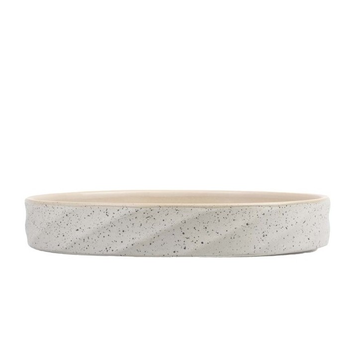Duvoplus flacher Keramiknapf Stone Wavy Dune - 260ml - 145x145x3cm