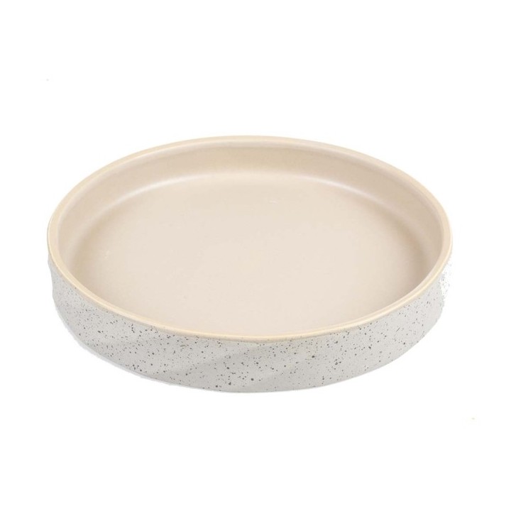 Duvoplus flacher Keramiknapf Stone Wavy Dune - 600ml - 21x21x3cm