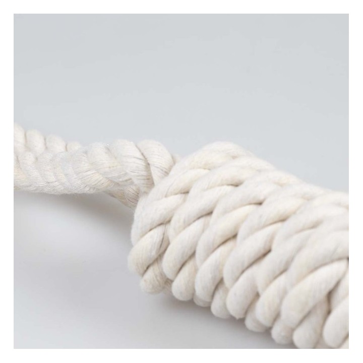Duvoplus ECO Baumwoll-Tau mit 2 Schlaufen - weiß - 36cm / 125g