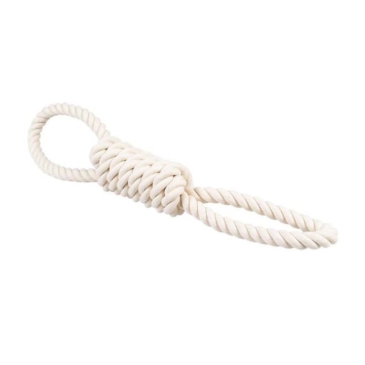 Duvoplus ECO Baumwoll-Tau mit 2 Schlaufen - weiß - 45cm / 328g