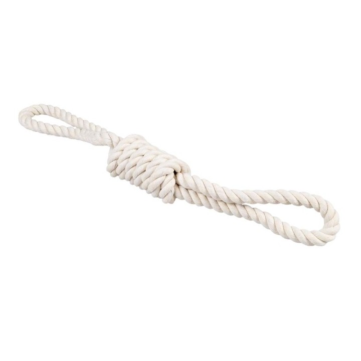 Duvoplus ECO Baumwoll-Tau mit 2 Schlaufen - weiß - 45cm / 328g
