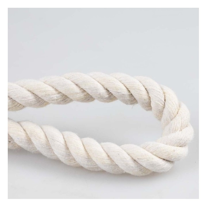 Duvoplus ECO Baumwoll-Tau mit 2 Schlaufen - weiß - 45cm / 328g