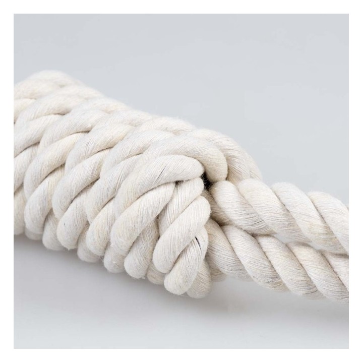 Duvoplus ECO Baumwoll-Tau mit 2 Schlaufen - weiß - 45cm / 328g