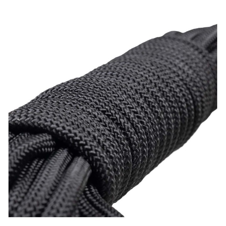 Duvoplus EXPLOR Trackingleine Classic rund - schwarz - 10m/8mm