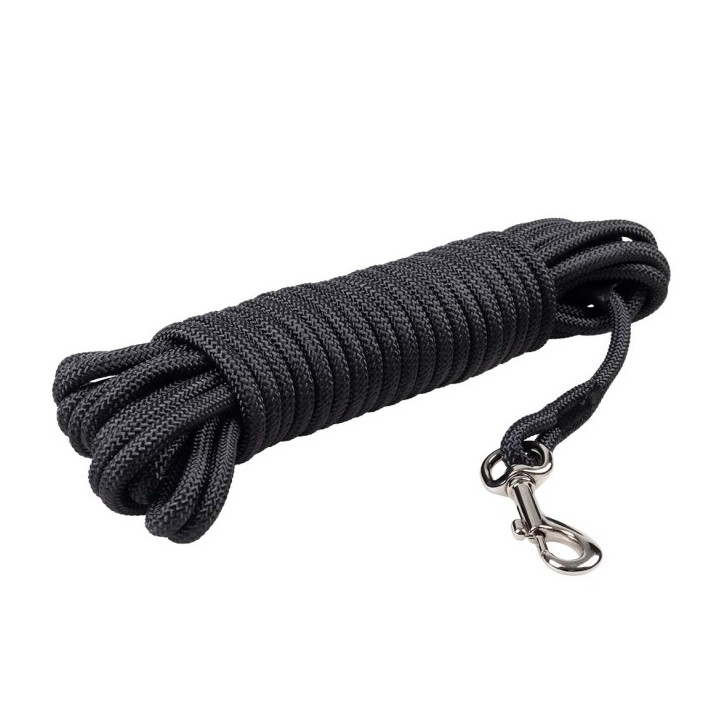 Duvoplus EXPLOR Trackingleine Classic rund - schwarz - 15m/8mm