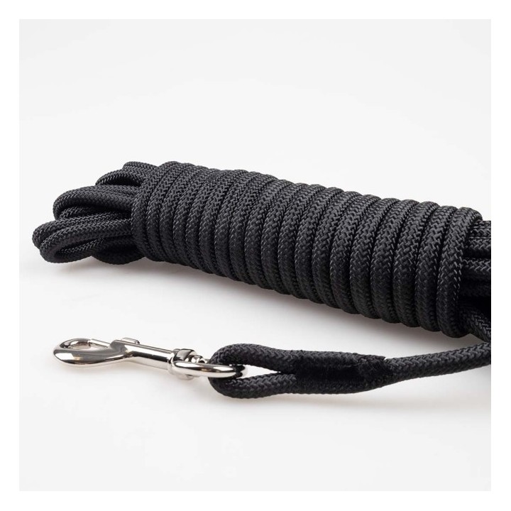 Duvoplus EXPLOR Trackingleine Classic rund - schwarz - 15m/8mm