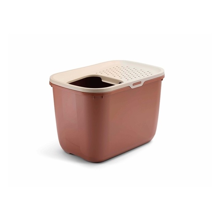 Savic Katzentoilette Hop In - champagner/toskanarot