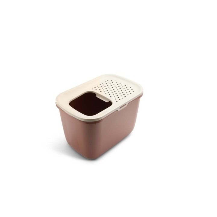 Savic Katzentoilette Hop In - champagner/toskanarot