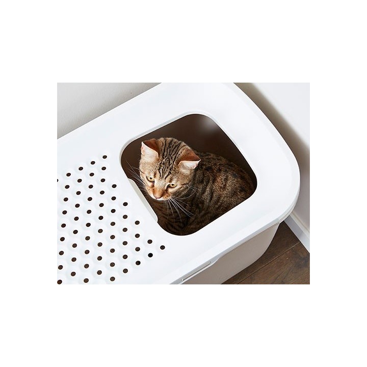 Savic Katzentoilette Hop In - champagner/toskanarot