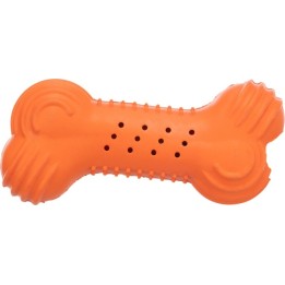 Trixie Knister-Knochen aus Naturgummi - 11cm / orange