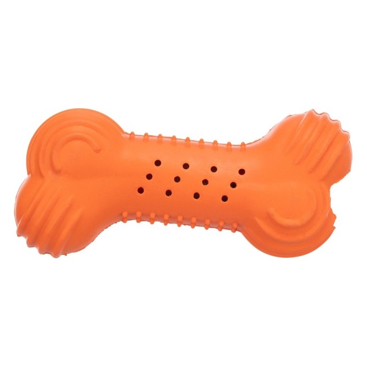 Trixie Knister-Knochen aus Naturgummi - 11cm / orange