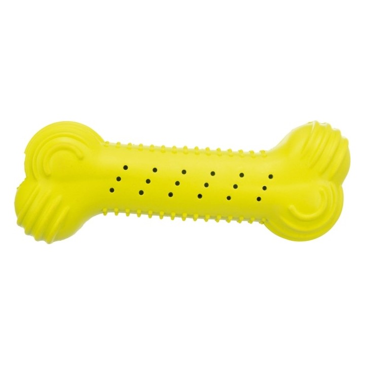 Trixie Knister-Knochen aus Naturgummi - 18cm / lime