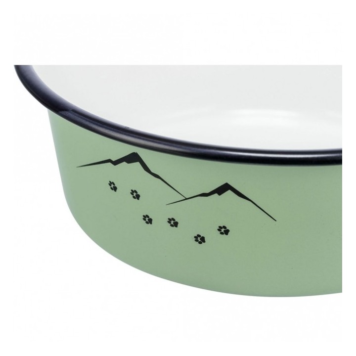 Trixie Napf aus Emaille/Edelstahl - ready for adventure - 03 l/ø 12 cm