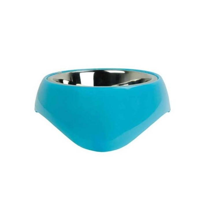 Pawise Edelstahlnapf mit Kunststoffhalter - 1750 ml / Blau