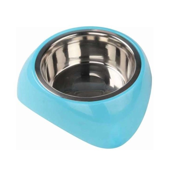 Pawise Edelstahlnapf mit Kunststoffhalter - 1750 ml / Blau