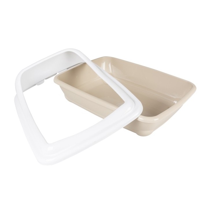Duvoplus Katzentoilette Birba mit Rand - Mocaccino - L - 56 x 39 x 215cm