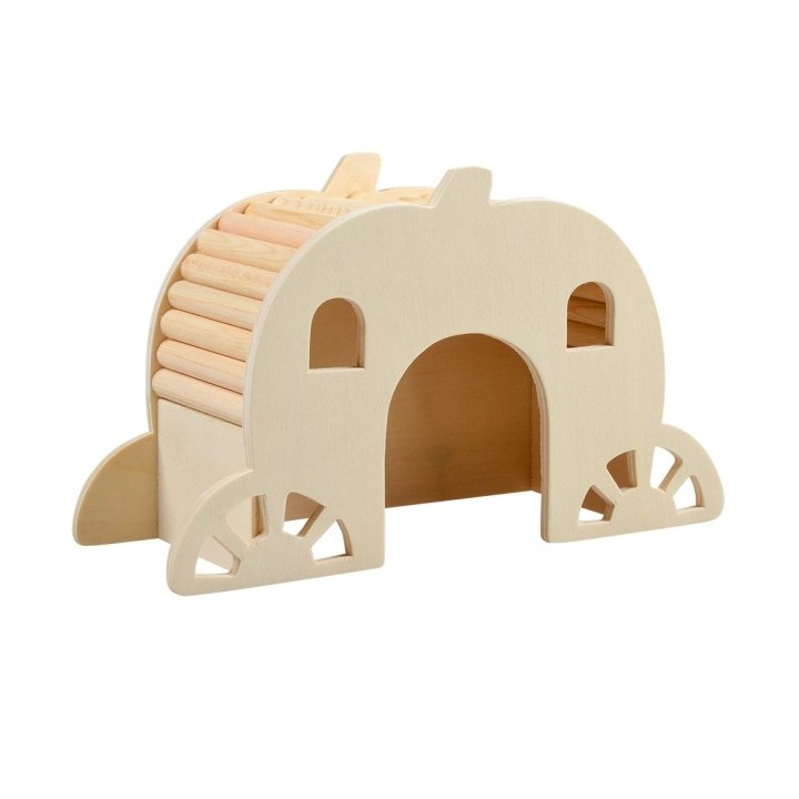 Duvoplus Brückenhaus aus Holz - 15 x 7 x 9cm