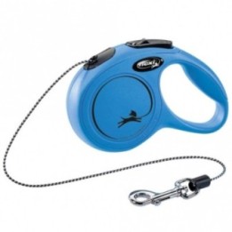 FLEXI Rollleine New CLASSIC Seil - 3m bis 8kg - Blau