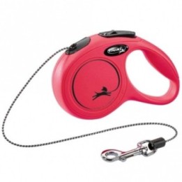 FLEXI Rollleine New CLASSIC Seil - 3m bis 8kg - Rot