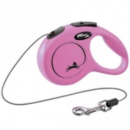 FLEXI Rollleine New CLASSIC Seil - 3m bis 8kg - Pink