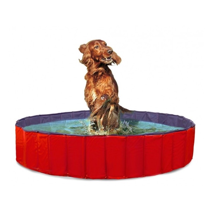 Karlie DOGGY POOL der Swimmingpool für Hunde - Rot-Blau - 160 cm
