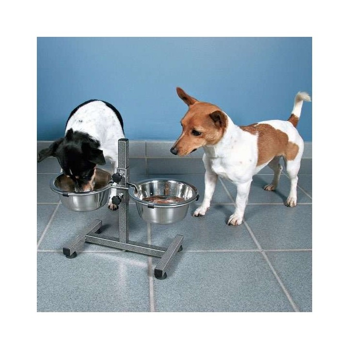 Trixie Hundebar mit Edelstahlnäpfen - 2 x 18 l