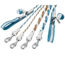 Karlie COTTAGE LINE Führleine - Blau-Weiß - 10 mm 110 cm
