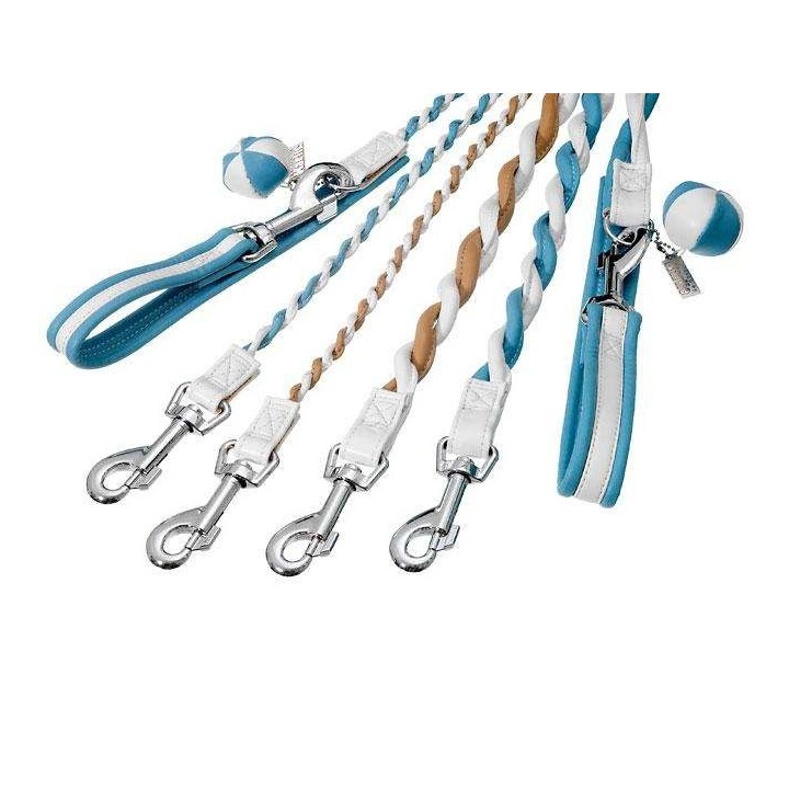 Karlie COTTAGE LINE Führleine - Blau-Weiß - 10 mm 110 cm