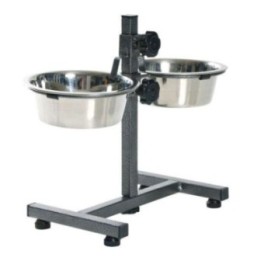 Trixie Hundebar mit Edelstahlnäpfen - 2 x 28 l