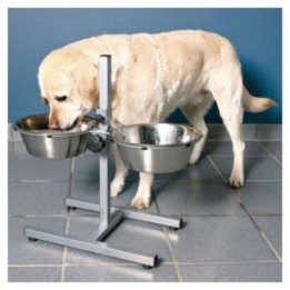 Trixie Hundebar mit Edelstahlnäpfen - 2 x 45 l