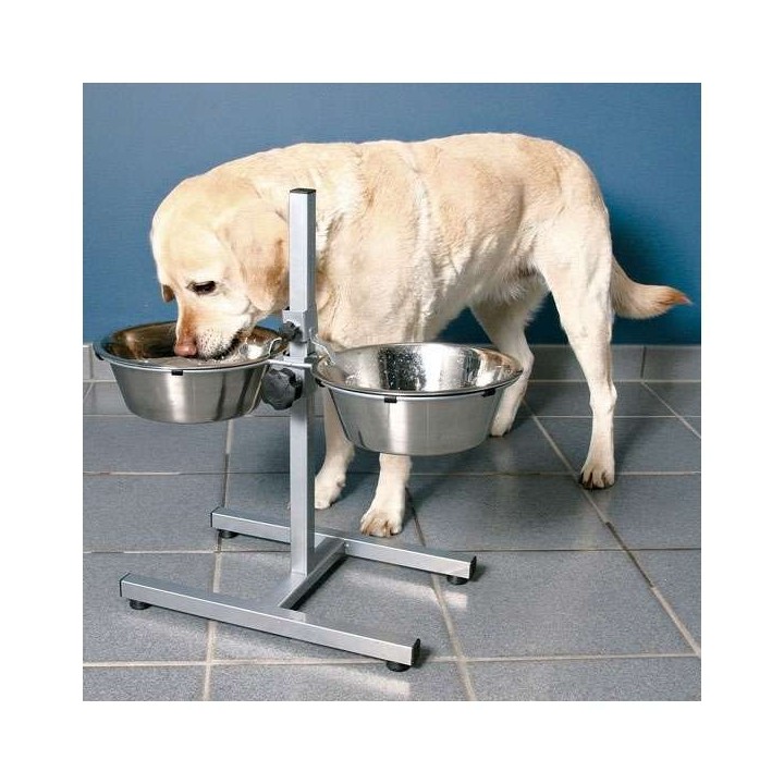 Trixie Hundebar mit Edelstahlnäpfen - 2 x 45 l