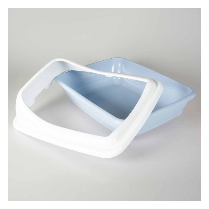 Duvoplus Katzentoilette Birba mit Rand - Azzuro - M - 46 x 35 x 20cm