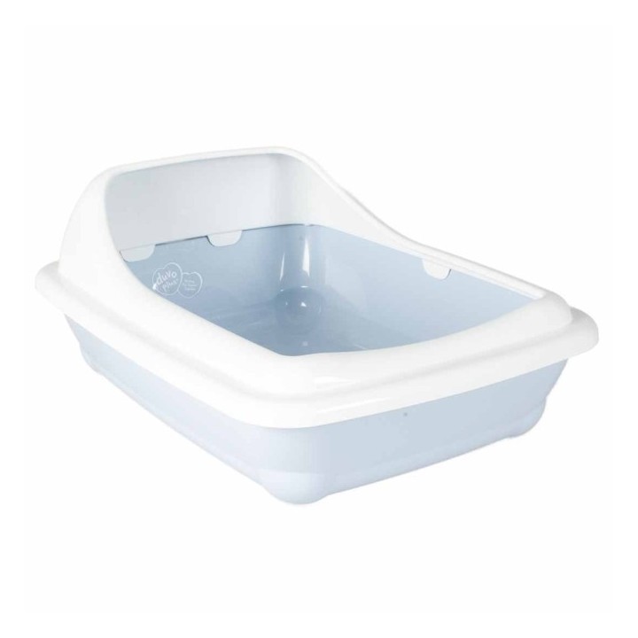 Duvoplus Katzentoilette Birba mit Rand - Azzuro - L - 56 x 39 x 215cm