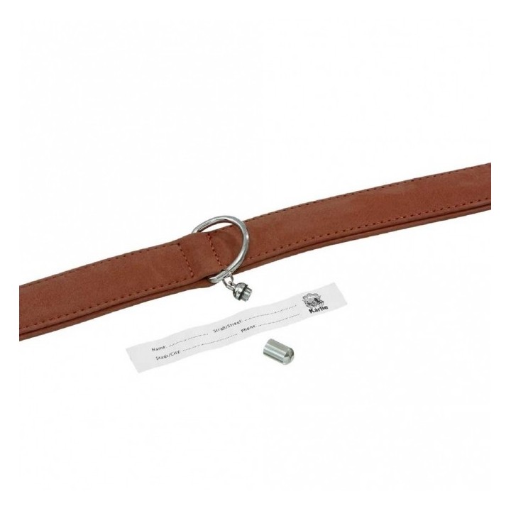 Karlie Halsband Buffalo aus Kalbsleder - Braun - 24 cm/10 mm