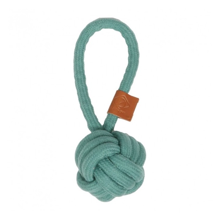 D&D Knotenball mit Schlaufe Harper - blau - 22 x 8cm