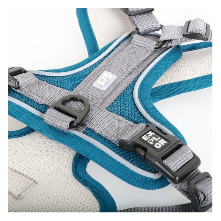 Duvoplus EXPLOR Ultimate Fit No-Pull-Geschirr - petrol blue - L - 48-58cm - 58-81cm