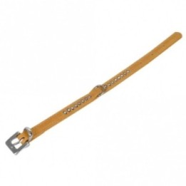 Karlie Buffalo Strass-Halsband - Hellbraun - 1-reihig 27cm/10mm