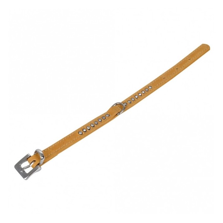 Karlie Buffalo Strass-Halsband - Hellbraun - 1-reihig 27cm/10mm