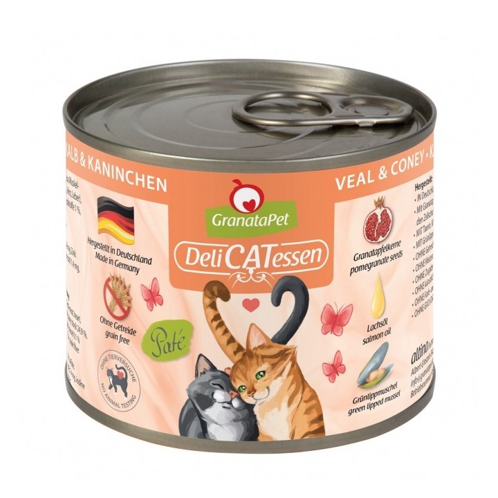 GranataPet Delicatessen Dose Kalb & Kaninchen - 200 g