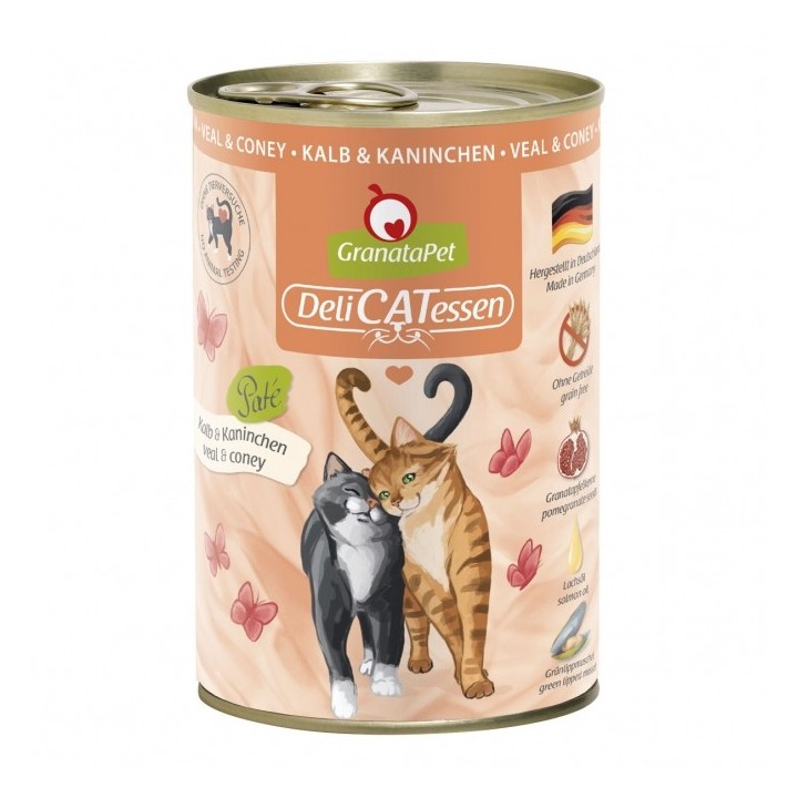 GranataPet Delicatessen Dose Kalb & Kaninchen - 400 g