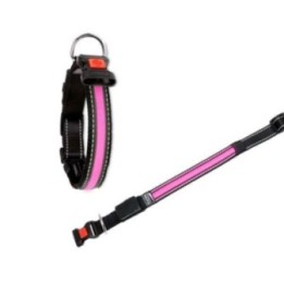 Karlie Flamingo oLED Halsband mit USB Ladegerät - Pink - 585 - 65 cm