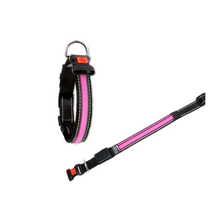Karlie Flamingo oLED Halsband mit USB Ladegerät - Pink - 585 - 65 cm