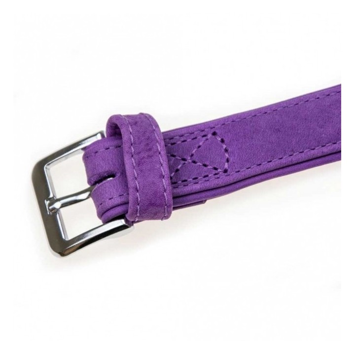 Karlie Halsband Buffalo aus Kalbsleder - Lila - 55 cm/30 mm
