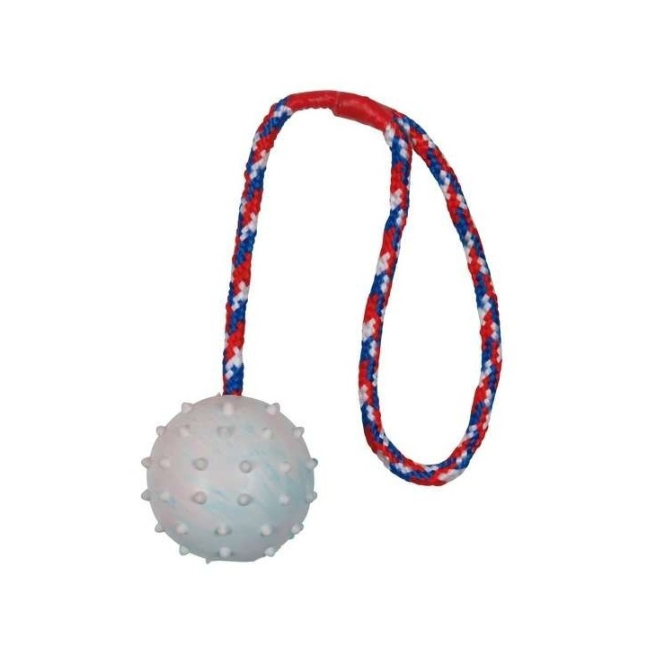 Trixie Naturgummiball am Seil - 7 cm / 30 cm