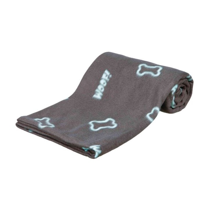 Trixie Fleecedecke Barney Knochenmotiv - 150 x 100 cm - Taupe