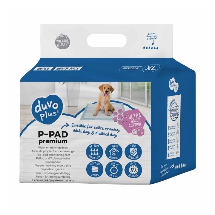 Duvoplus Welpenunterlagen Premium Geruchskontrolle - 30st - 45x60cm